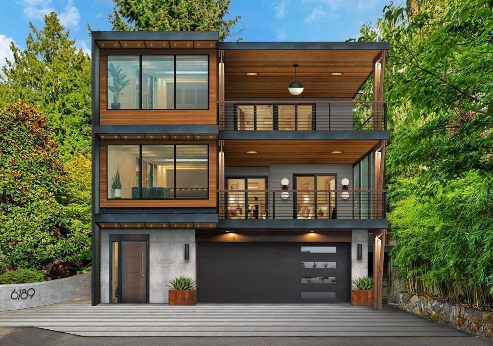 Modern construction project